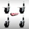 Service Caster 3.5'' SS Soft Rubber Swivel 1-1/4'' Expanding Stem Caster Set 2 Total Lock Brakes, 4PK SCC-SSEXTTL20S3514-SRS-2-S-2-114 - alternate 5